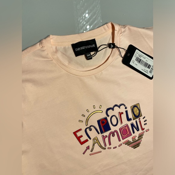 Emporio Armani teen girls pink t-shirt - Picture 5 of 10